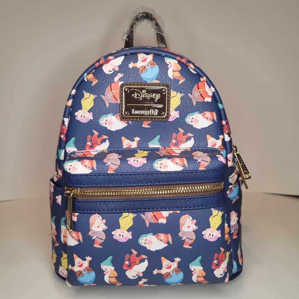 Loungefly Snow White and The Seven Dwarfs All Over Print Mini Backpack